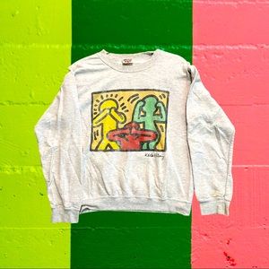 Junkfood Clothing, Medium, Keith Haring sweatshirt
